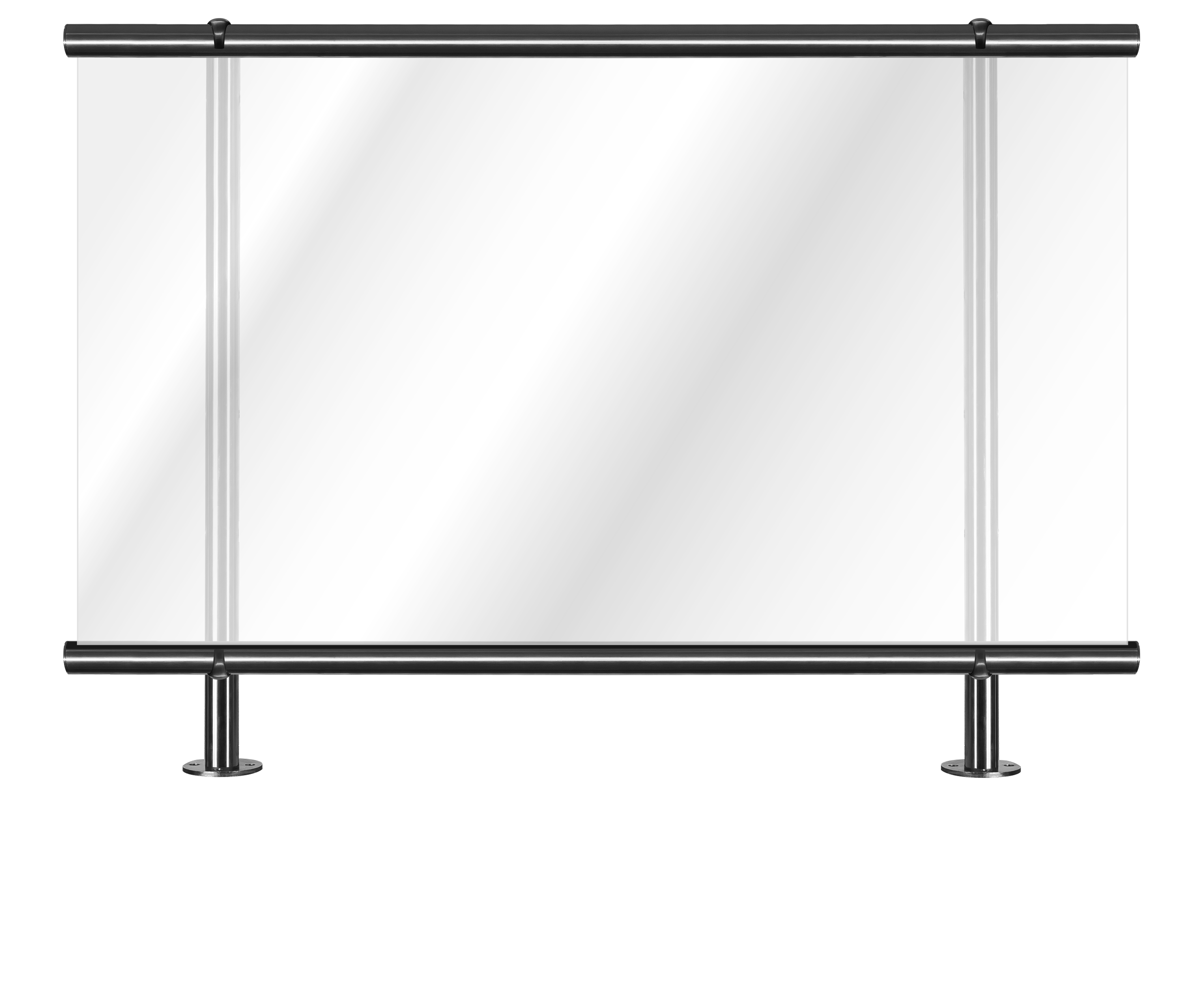 CRE4 ClipRail Treba Geländersystem Edelstahl Balkongeländer VSG Glas (Bodenmontage)